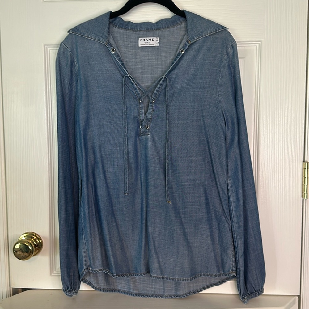 Frame Denim Lace up Shirt